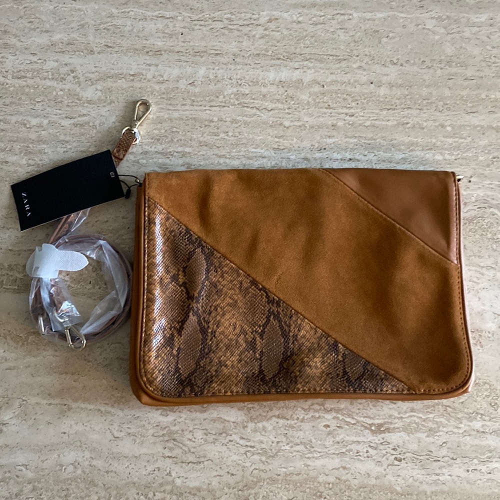 Zara Faux Leather Clutch
